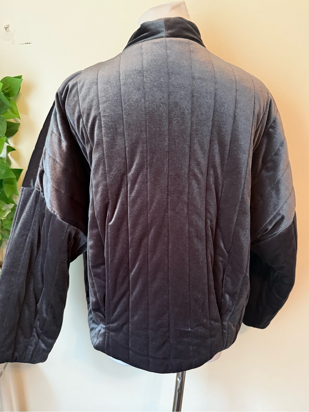 Grey Velvet Jacket - Picture 4 of 5